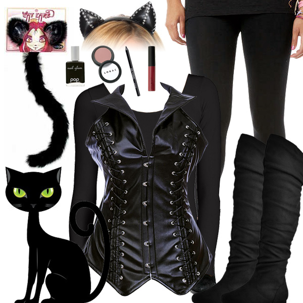 Black cat superhero costume